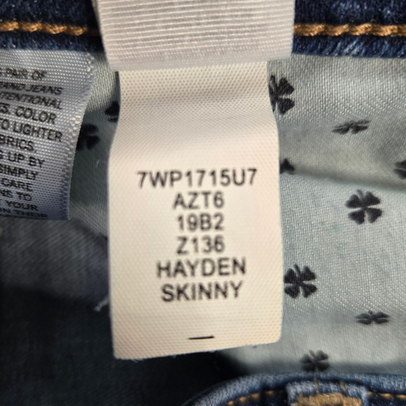 Lucky Brand Dark Wash Mid Rise Slim Hayden Casual Stretchy Skinny Jeans Size 4 - Picture 7 of 10